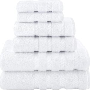 American Soft Linen Luxury 6 Piece Towel Set,100% Turkish Cotton