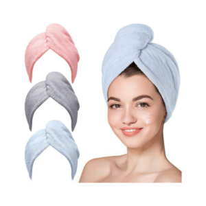 Hicober 3 Pack Microfiber Hair Turbans