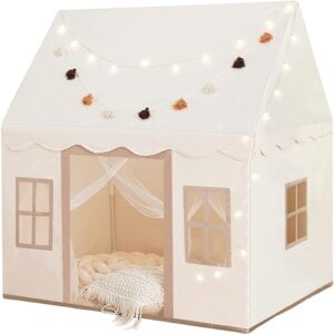 Large Kids Tent with Mat and Star Lights