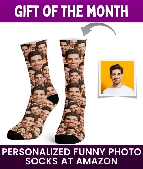 Gift of the month - Personalized Funny Photo Socks