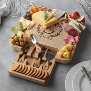 Personalized Charcuterie Board and Knife Set