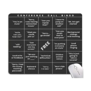 Personalized Mouse Pad with Conference Call Bingo