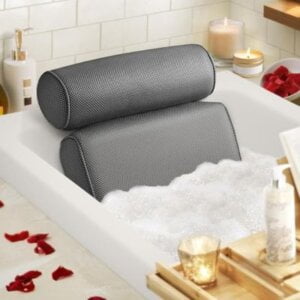 Bathtub Pillow with 6 Non-Slip Suction Cups