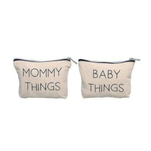 Mommy and Baby Canvas Pouch Set