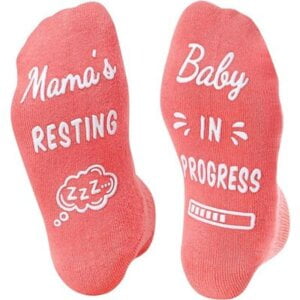 Pregnancy Socks with Message and Cushioned Sole